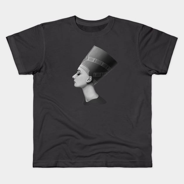 Audrey Hepburn - Nefertiti 2 Kids T-Shirt by JoanTatley